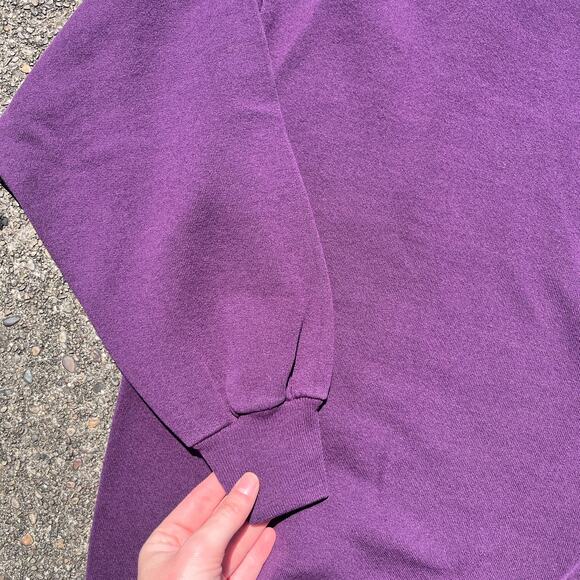 Vintage Purple Jerzees Blank Crewneck Sweatshirt Size XXL - Picture 4 of 4
